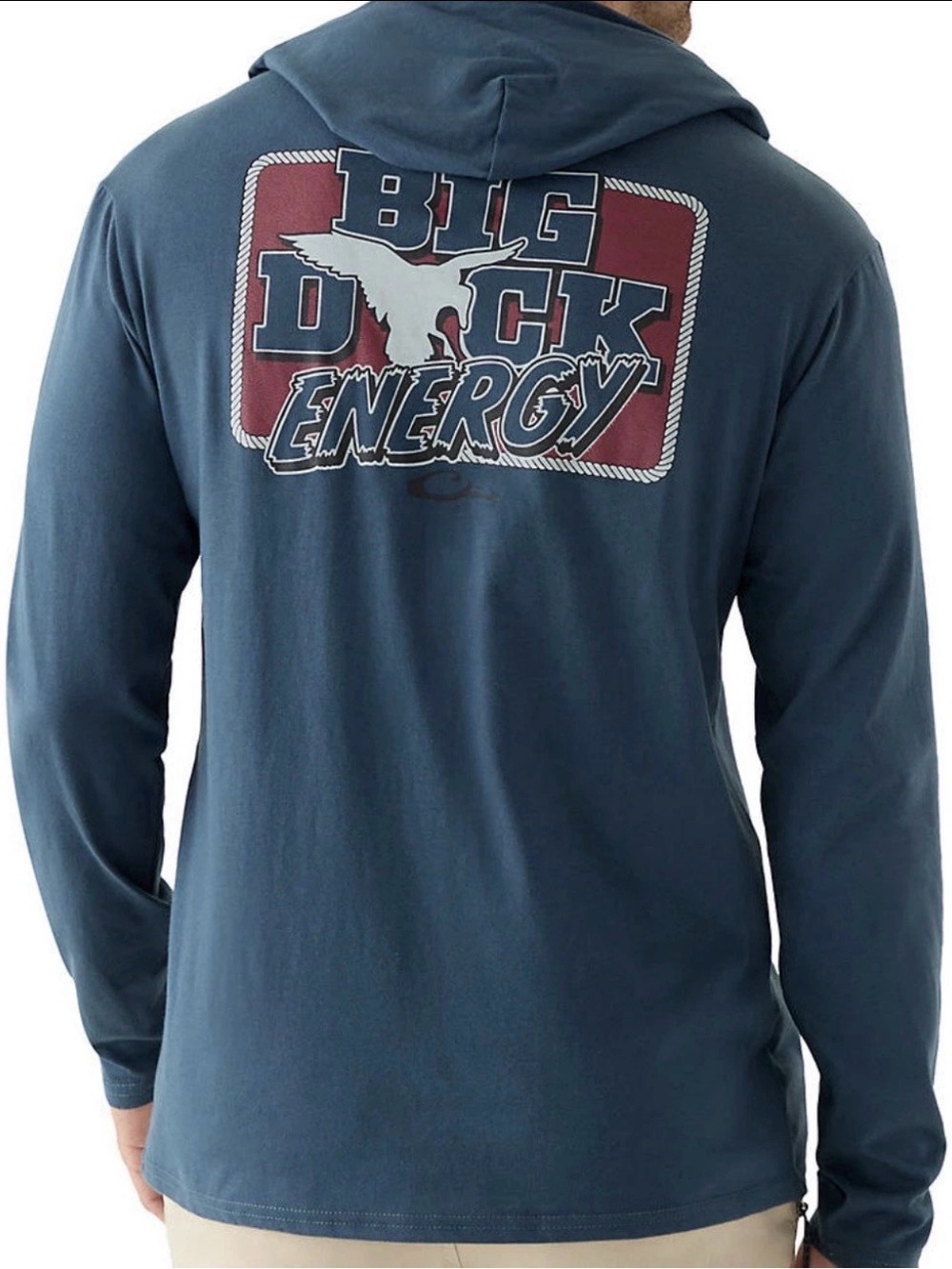 Big Duck Energy Hooded Long-Sleeve Shirt - Blue